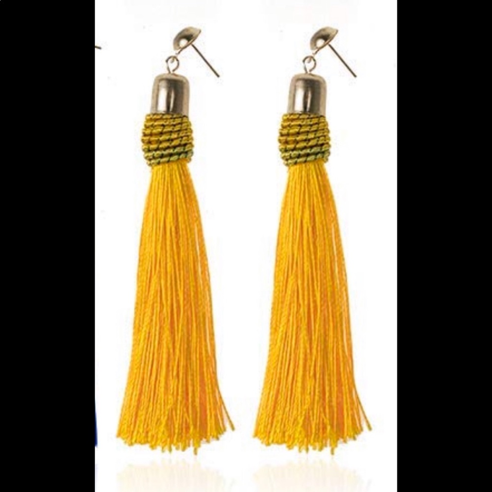 2/$15 Yellow Tassel Earrings